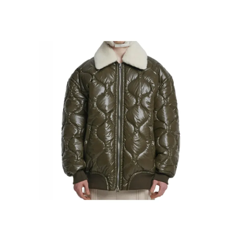 TRUNKPROJECT FW22 Solid Color Lapel Puffer Jacket Unisex Dark Brown-0