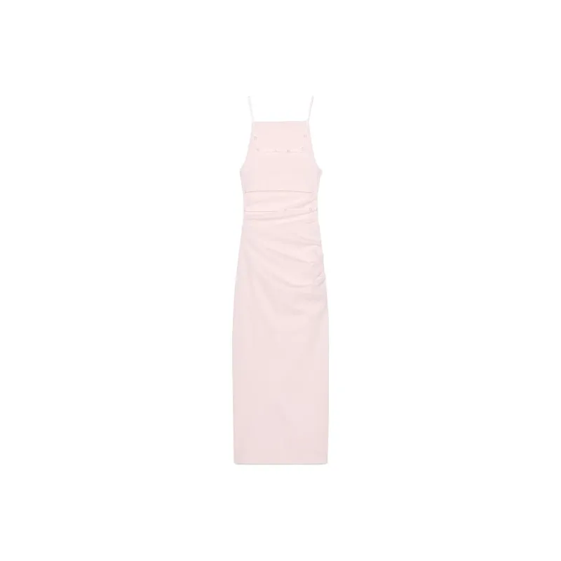 ZARA Sleeveless Dress Women's Light Peach Pink-1