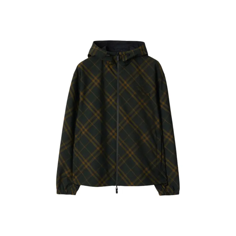 Burberry Checked Hooded Reversible Jacket-0