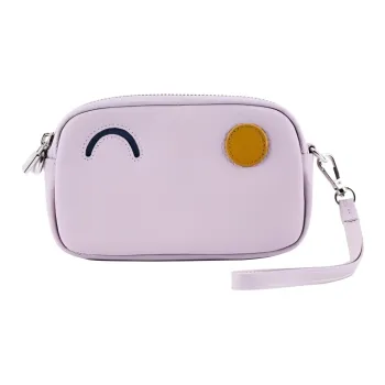 DEERE JACK Cow Leather Crossbody One Shoulder Clutch Trumpets Unisex Light Purple