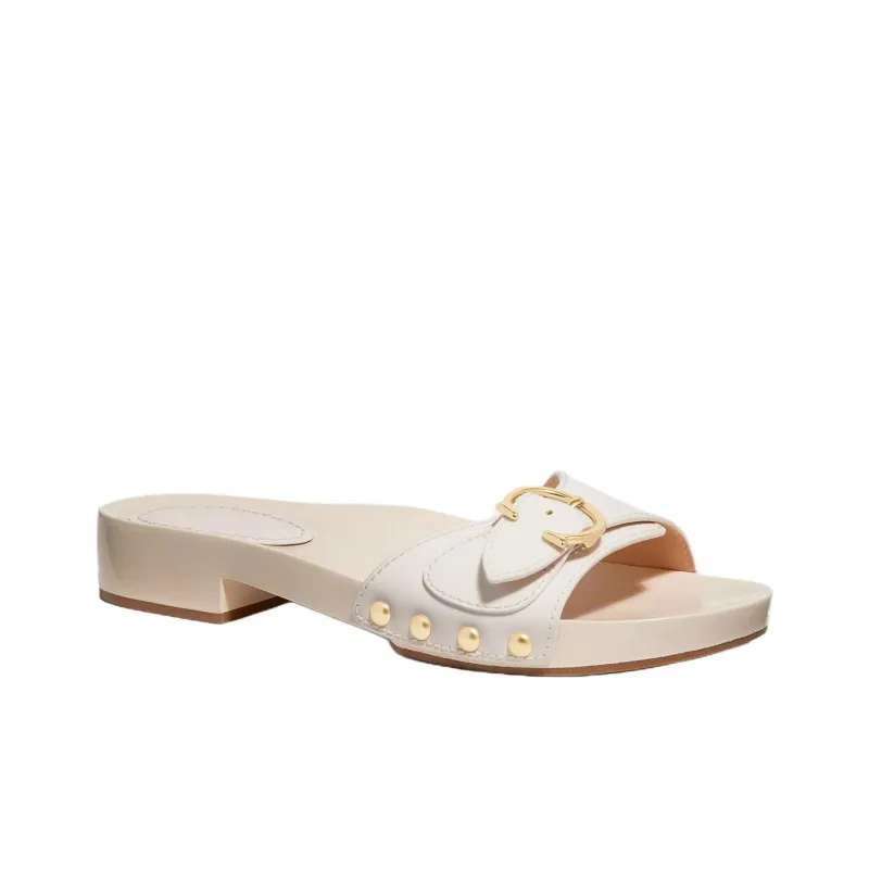 COACH Bleeker Slide Slippers Women's White-2
