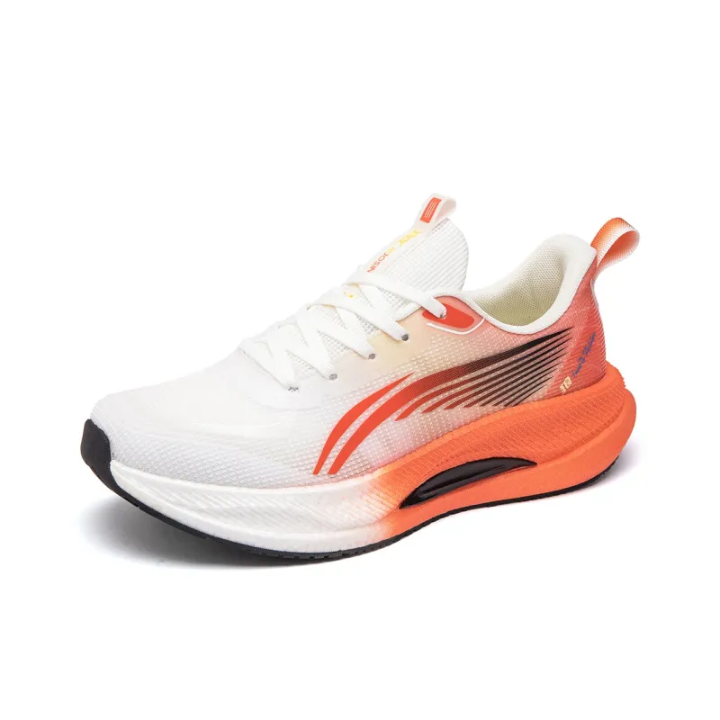 JOSINY Low Top Carbon Plate Training For Long Distance Running Shoes Men's White Orange-1