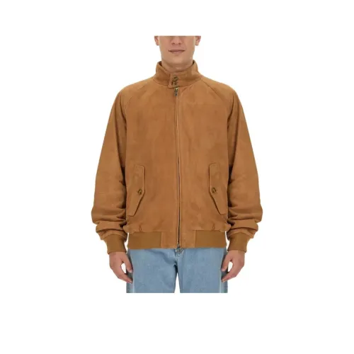 BARACUTA Suede Bomber Jacket