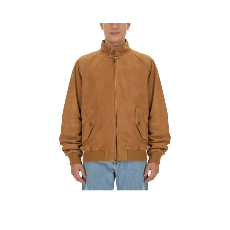 BARACUTA Suede Bomber Jacket-0