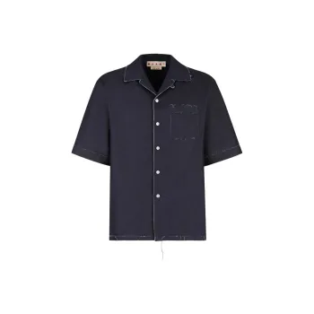 MARNI Trompe L'Oeil Stretch Denim Shirt