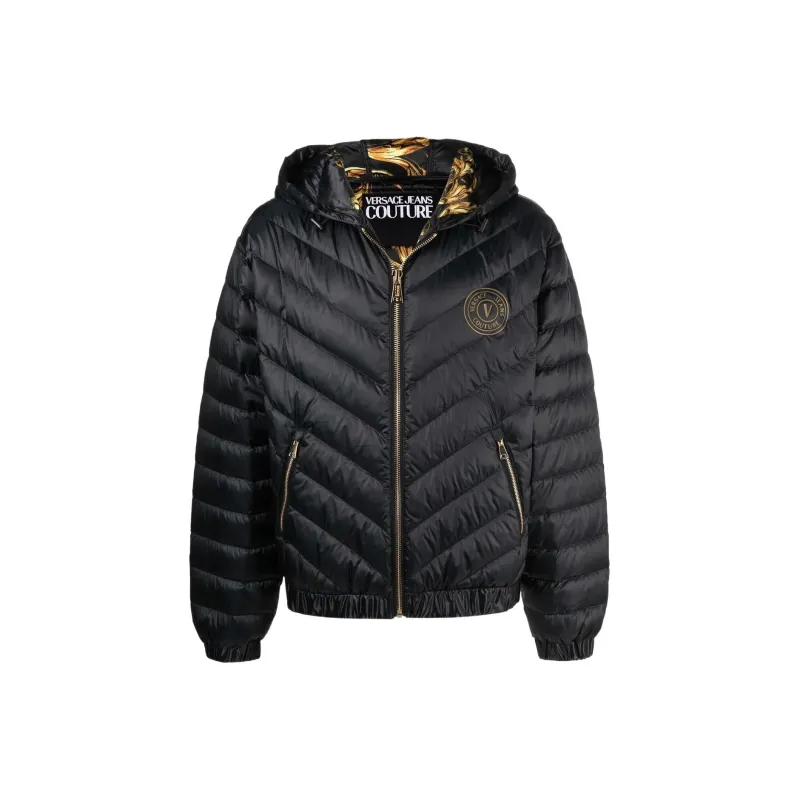 VERSACE JEANS COUTURE Down Jackets Men Black-0