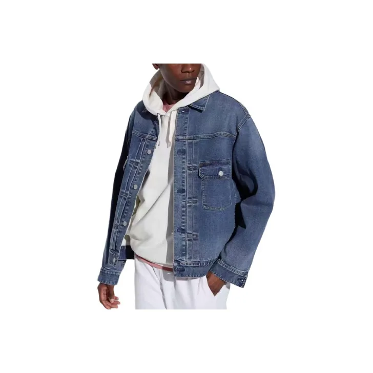 UNIQLO Denim Jacket Unisex Lake Blue-0
