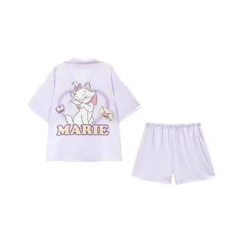 GUKOO x Disney Pajama Set Women's Sheer Purple