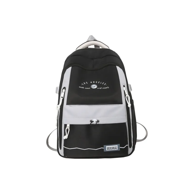 Cwatcun Nylon Backpack Unisex Black/Blue/Brown/Red/Gray/White-0
