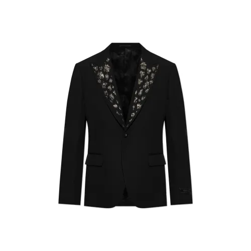 VERSACE Logo Appliqué Embellish Detailed Blazer
