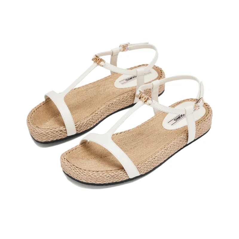 73Hours Slow Island Exploration One Strap Sandals Women's Black-7