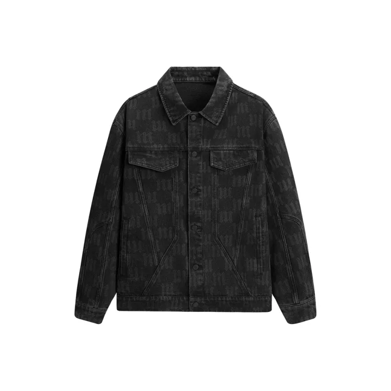 FAIRWHALE Denim Jacket Unisex Black-0