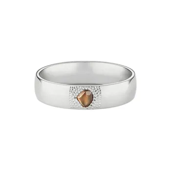 De Beers 18kt White Gold Talisman Diamond Band Ring