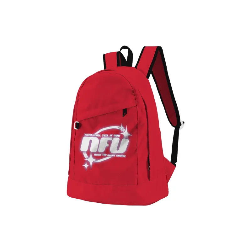 QRST NOT For US Collaboration Polyester Backpack Unisex White-16