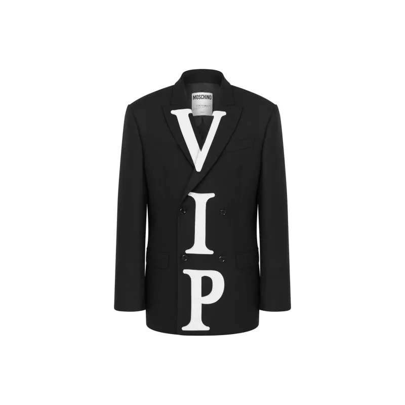 MOSCHINO Vip Double breasted Virgin Wool Jacket-0