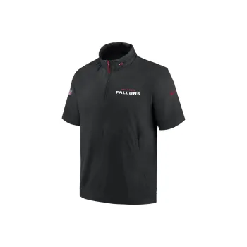 Nike Atlanta Falcons Sideline Coach Men's Nike Nfl 1/2 Zip Short Sleeve Hooded Jacket