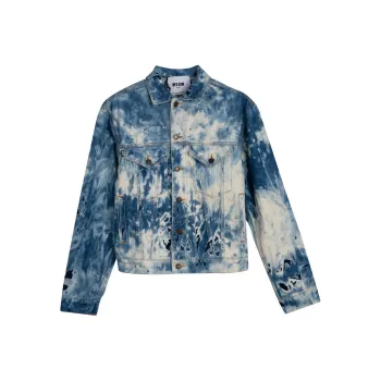 MSGM Denim Jackets Men Blue