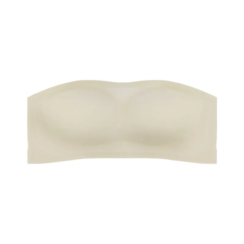 GORRENNO Strapless Bra Women's Milk White-0