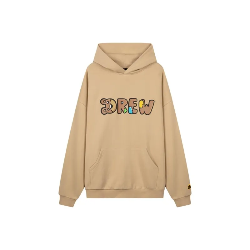Drew House SS25 Theodore Font Hoodie theodore Sweatshirt Unisex Khaki-0