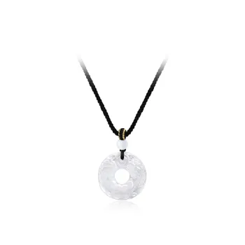 Love Link Natural Chalcedony Jade Necklaces Unisex