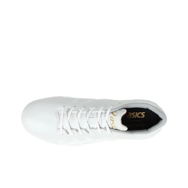 Asics Goldstage Low Top Upper Height Slip Resistant And Abrasion Resistant Functionality Baseball Shoes Men's White-3