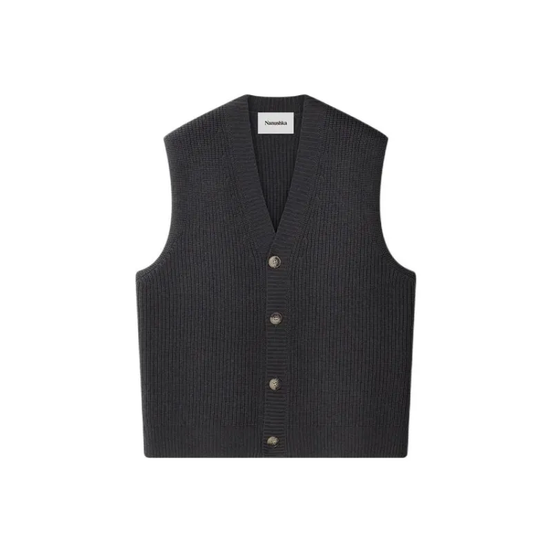 NANUSHKA Sleeveless Ribbed-knit Cardigan-0