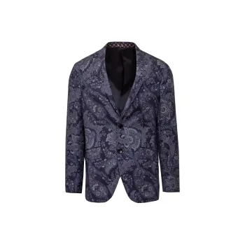 ETRO Paisley Printed Single Breasted Blazer