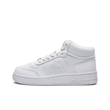 Kappa Coverage Anti Slip And Wear Resistant High Top Skateboard Shoes Unisex White
