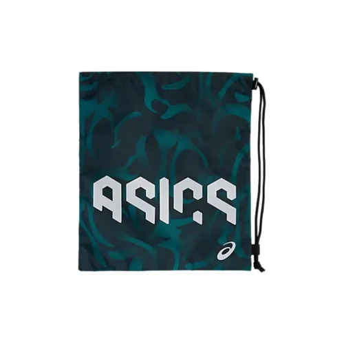 Asics Polyester Storage Bag Medium Size Men's Green & White