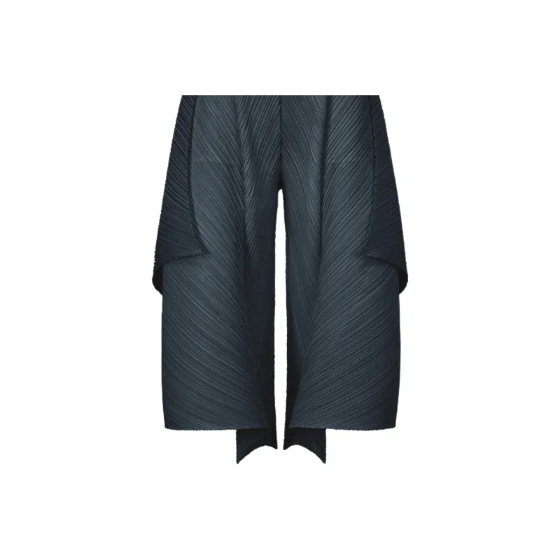 PLEATS PLEASE ISSEY MIYAKE SS25 Casual Pants Women's Gray Marine Blue-1