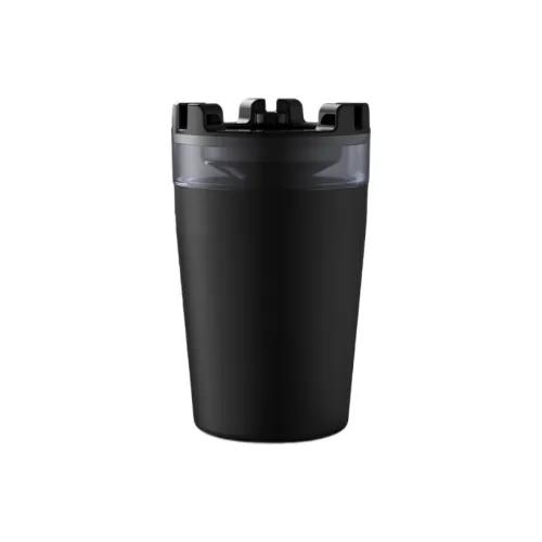 KERPA Car Mounted Ashtray With Funnel And Lid, Stainless Steel, Anti Gray And Anti Smoke Odor, One Size