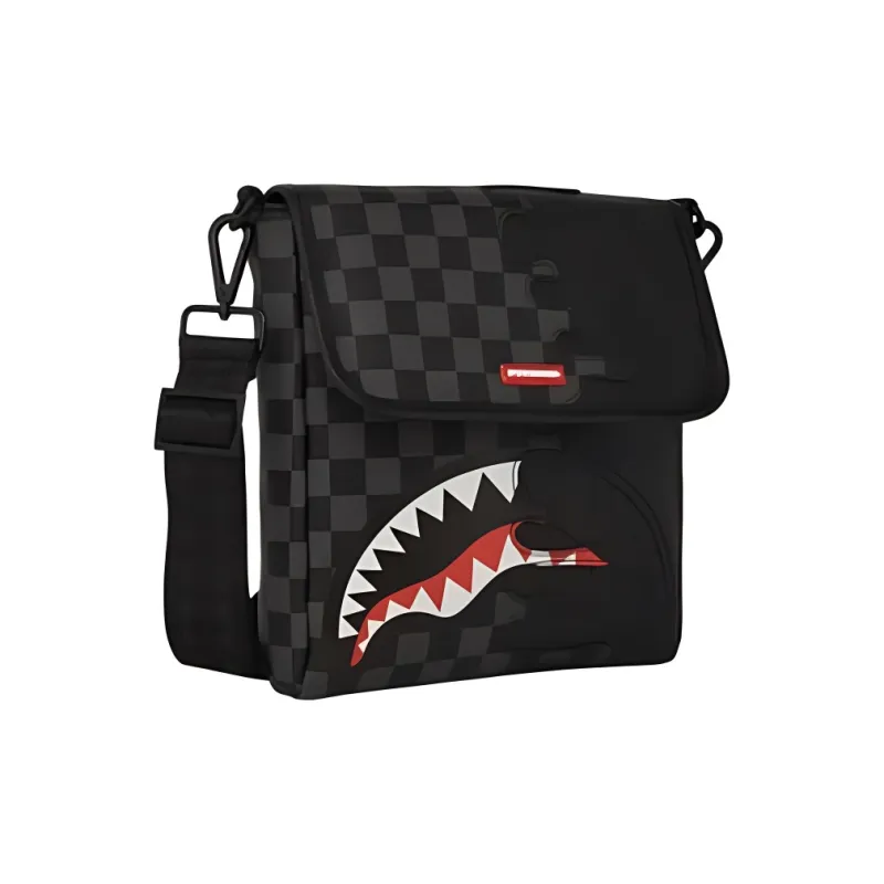 SPRAYGROUND Unfinished Shark Messenger Bag-1