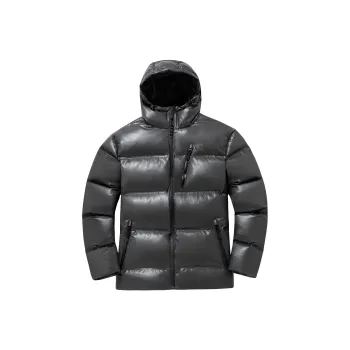 SALOMON Polo Ralph Lauren Solid Color Hooded Down Jacket Unisex Black
