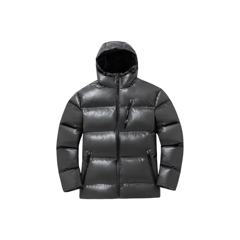 SALOMON Polo Ralph Lauren Solid Color Hooded Down Jacket Unisex Black-0