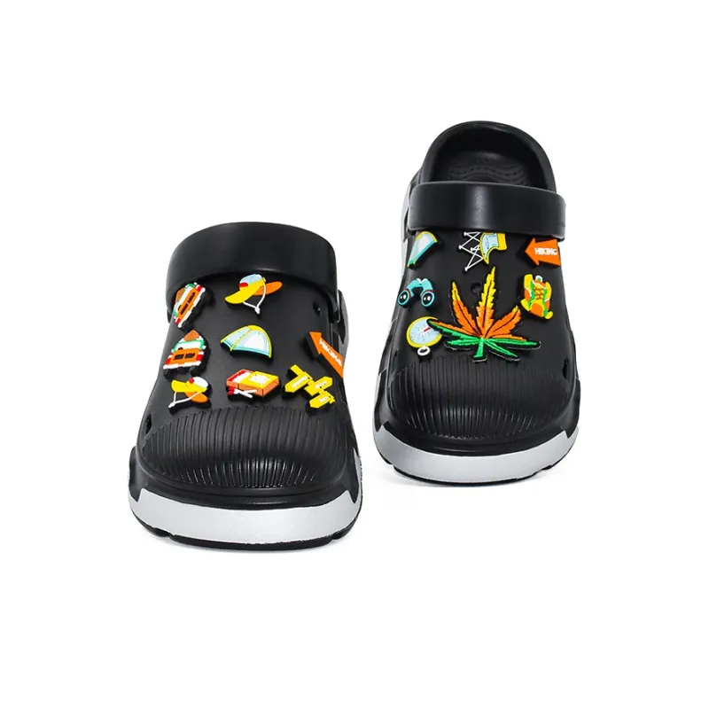 OUBT Jungle Adventure Clogs Unisex Black Silver-3