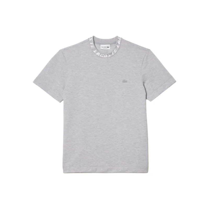LACOSTE Logo jacquard Neckline Piqué T shirt-0