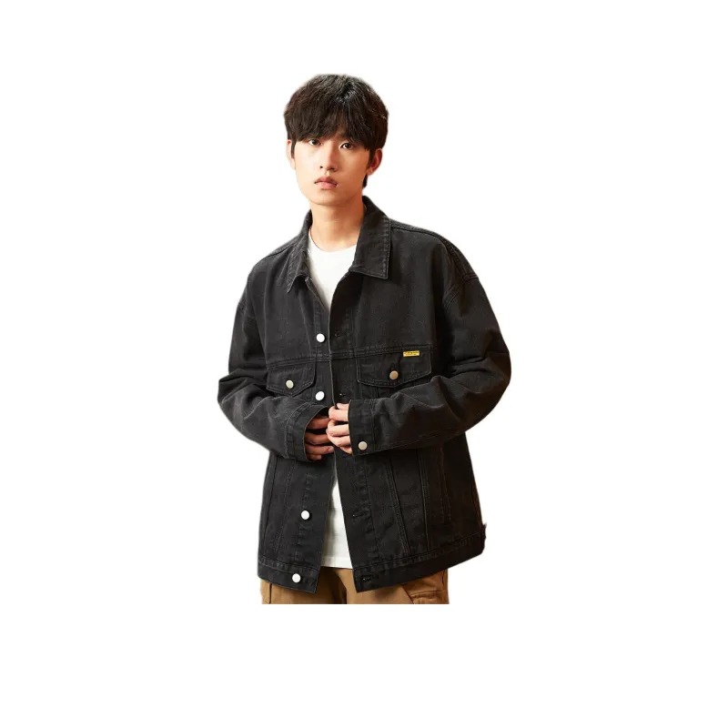 Tonlion Denim Jacket Men's Carbon Black-0