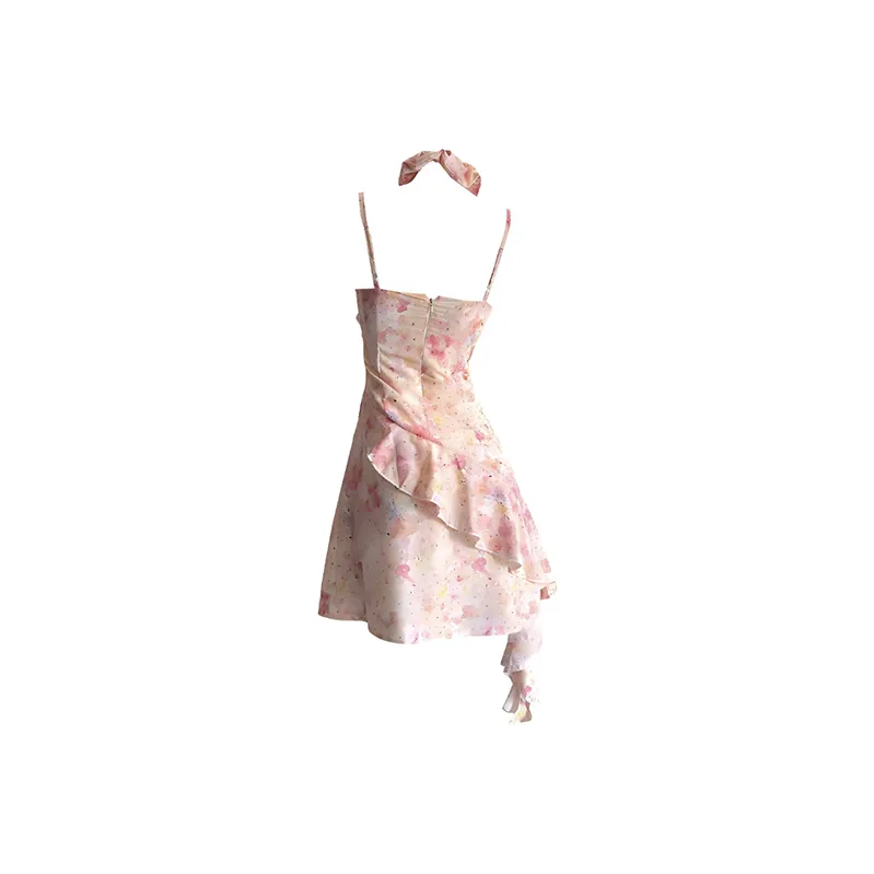 Manekniv Slip Dress Women's Oil Painting Multicolor-1
