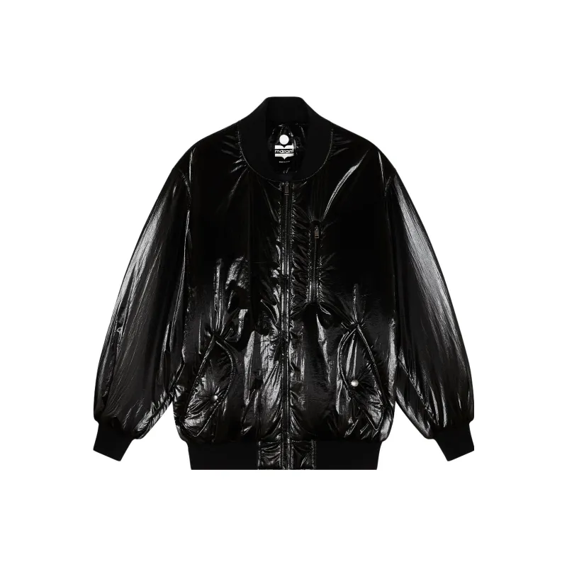 ISABEL MARANT High Shine Finish Zipped Jacket-0