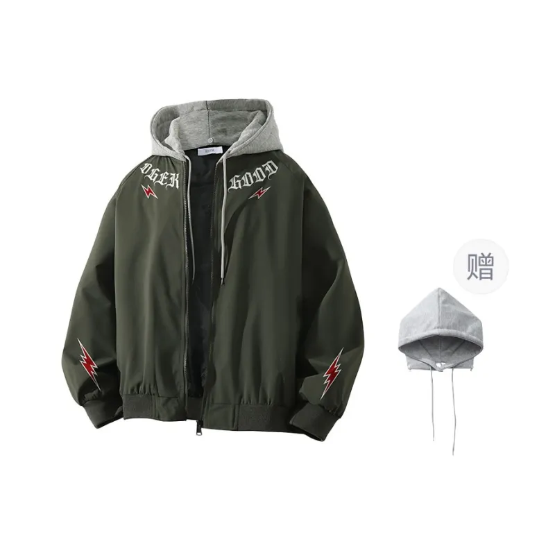 OGEK Jacket Unisex Black Includes Gray Hats & Caps Detachable-4