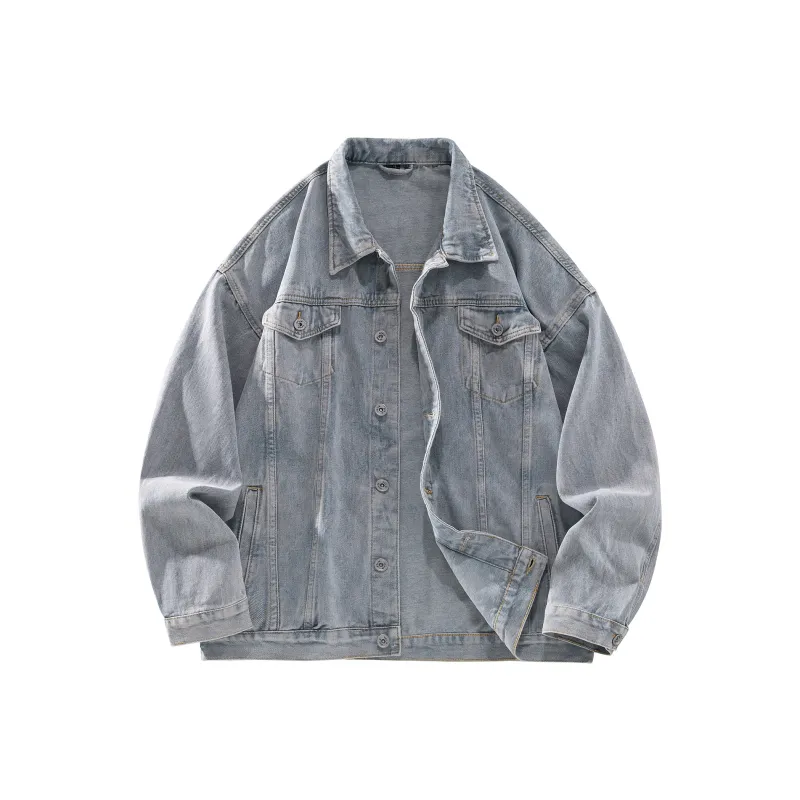 BOBBY ABLEY Denim Jacket Unisex Distressed White Black-12