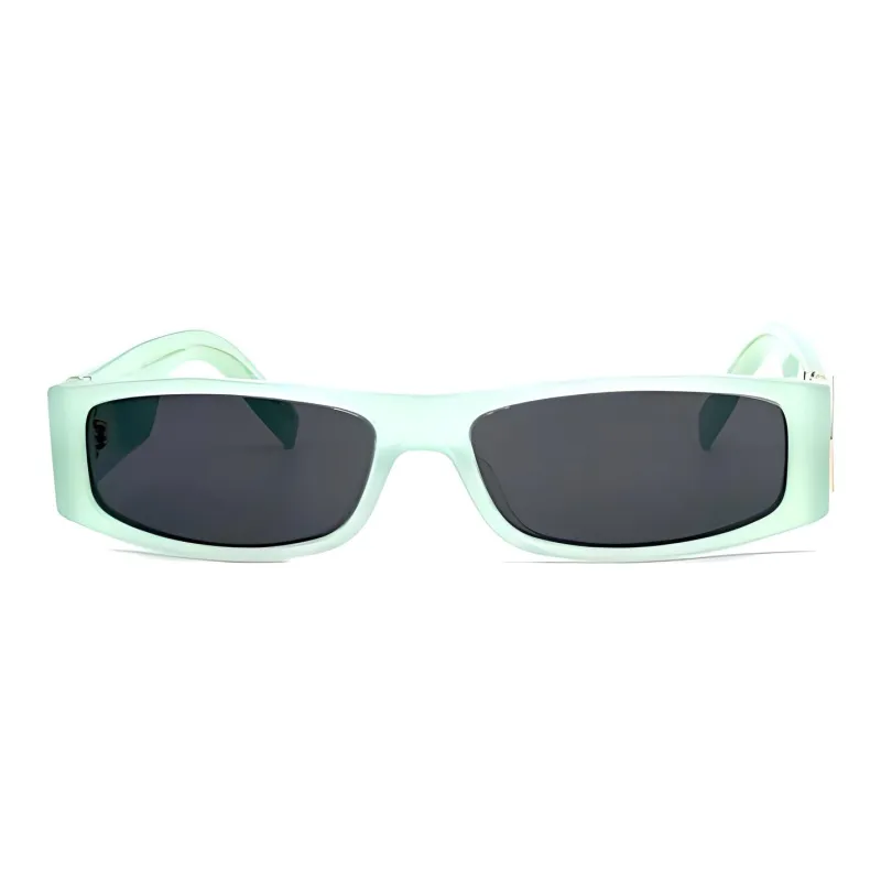 DIOR Acetate Irregular Shape Sunglasses Unisex Green-2
