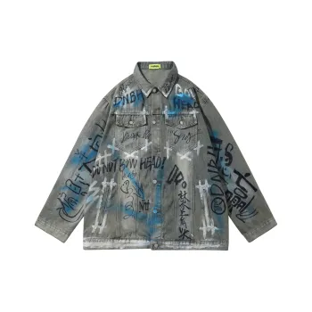 DNBH Hand-Drawn Denim Jacket Unisex