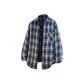 Navy Blue Plaid (Spring Fall Versatile Style)