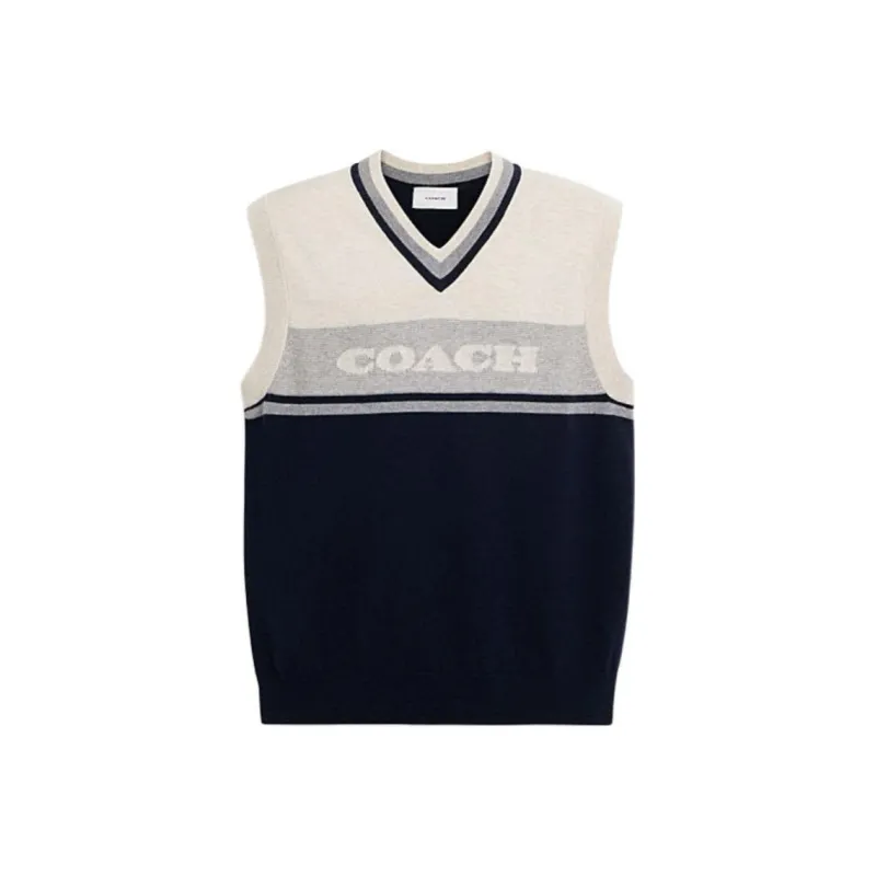 COACH Vests Men Navy-0