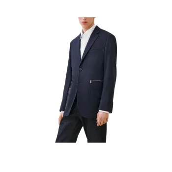HERMES FW24 Business Suits Coats Men's Navy