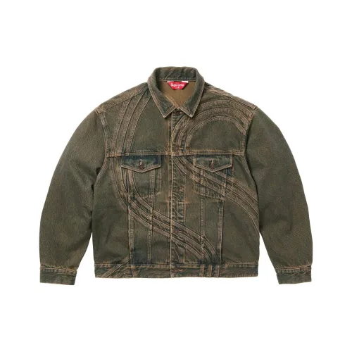 Supreme S Logo Denim Academy Jacket