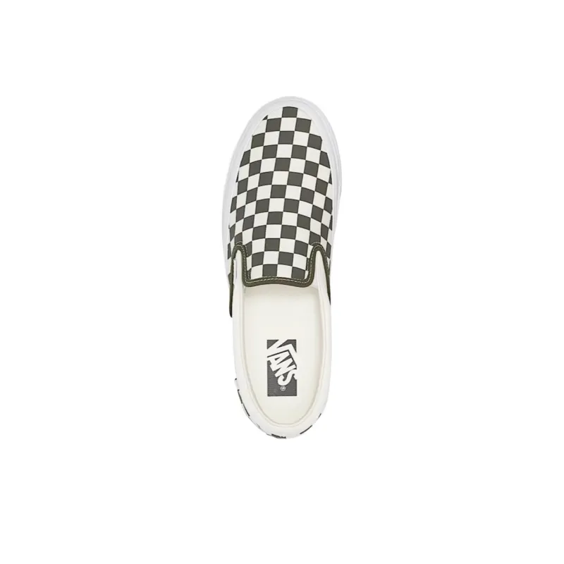 Vans Classic Slip On 98 Lx Checkerboard Grape Leaf Green-3