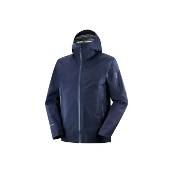 SALOMON OUTLINE Outdoor Hiking Windbreaker Jacket Men's Dark Blue