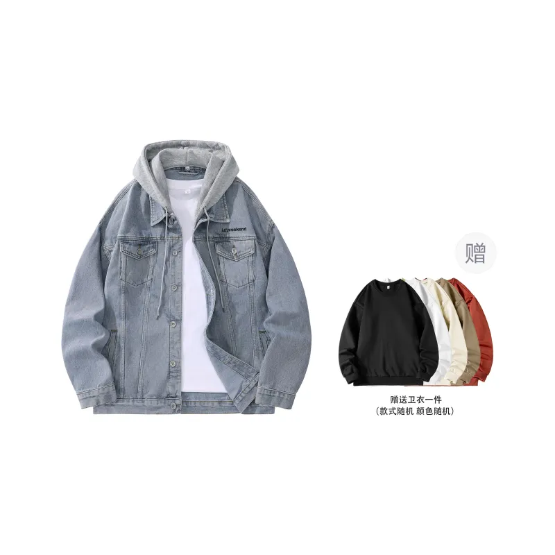 LA'T.WEEKEND Fall Denim Jackets Unisex-38